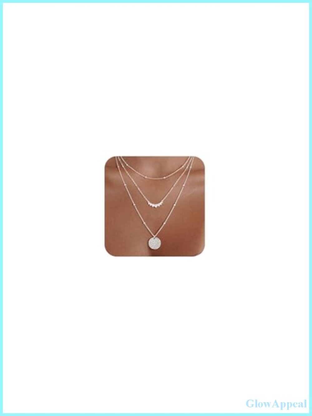 Layered Necklace Set 14k Gold Plated Silver Plated Choker Coin Pendant